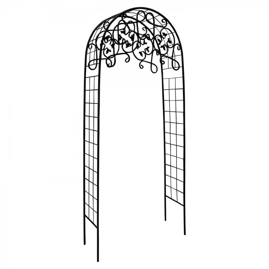 Арка металлическая для вьющихся цветов (с коваными элементами) крашенная