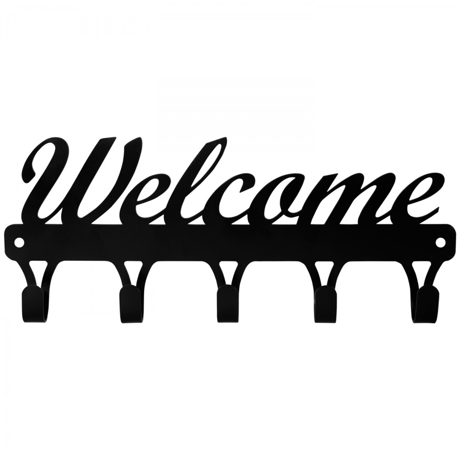 Вешалка-ключница настенная, металлическая "Welcome"